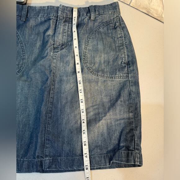 Level 99 Anthropologie Denim Mini Skirt Size 29 High-Waist Academia Vintage Jean - Picture 5 of 6